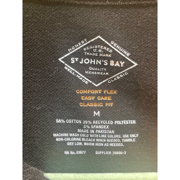 St. John's Bay comfort Flex Mens Medium Classic Fit Short Sleeve Polo Shirt pre- - Picture 4 of 9
